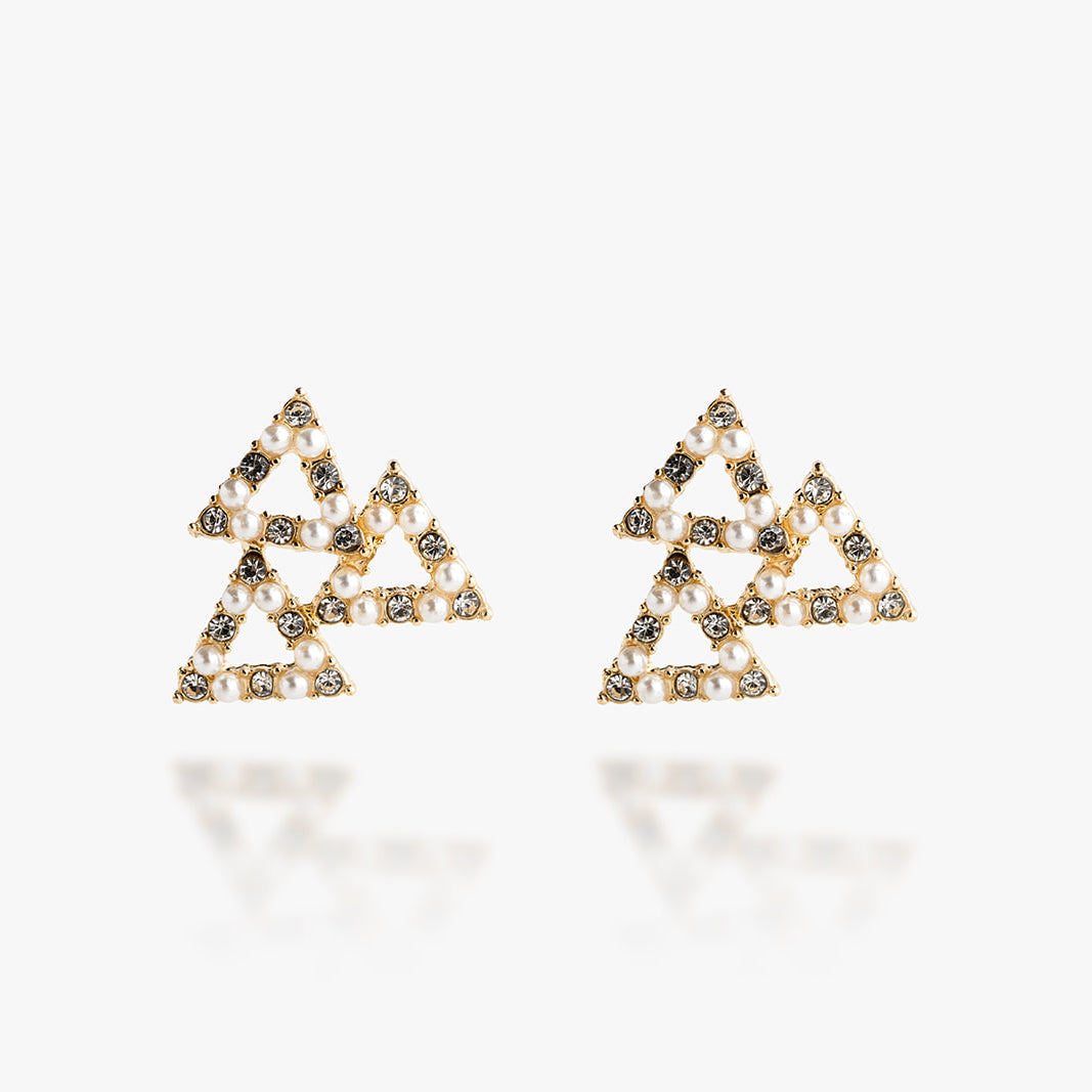 STACKED PYRAMID EARRINGS