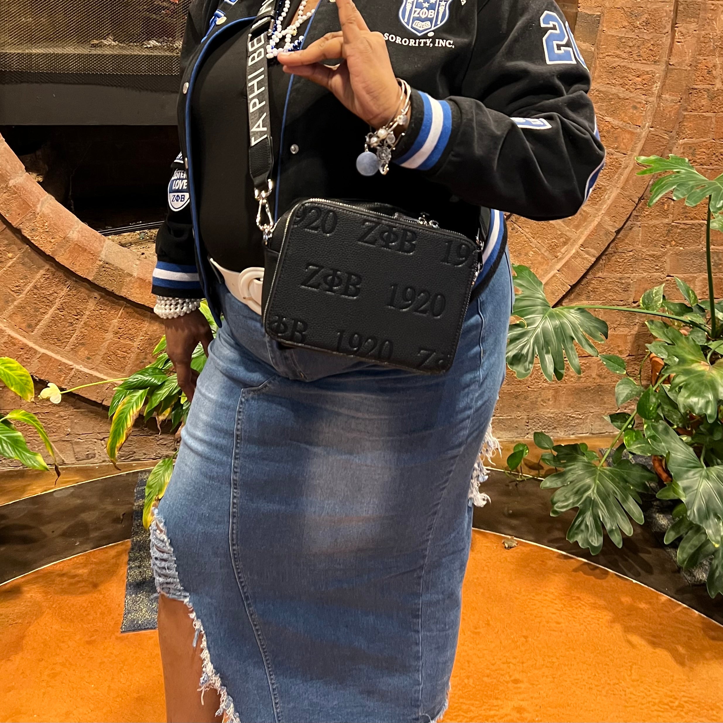 ZETA PHI BETA LOGO CROSSBODY