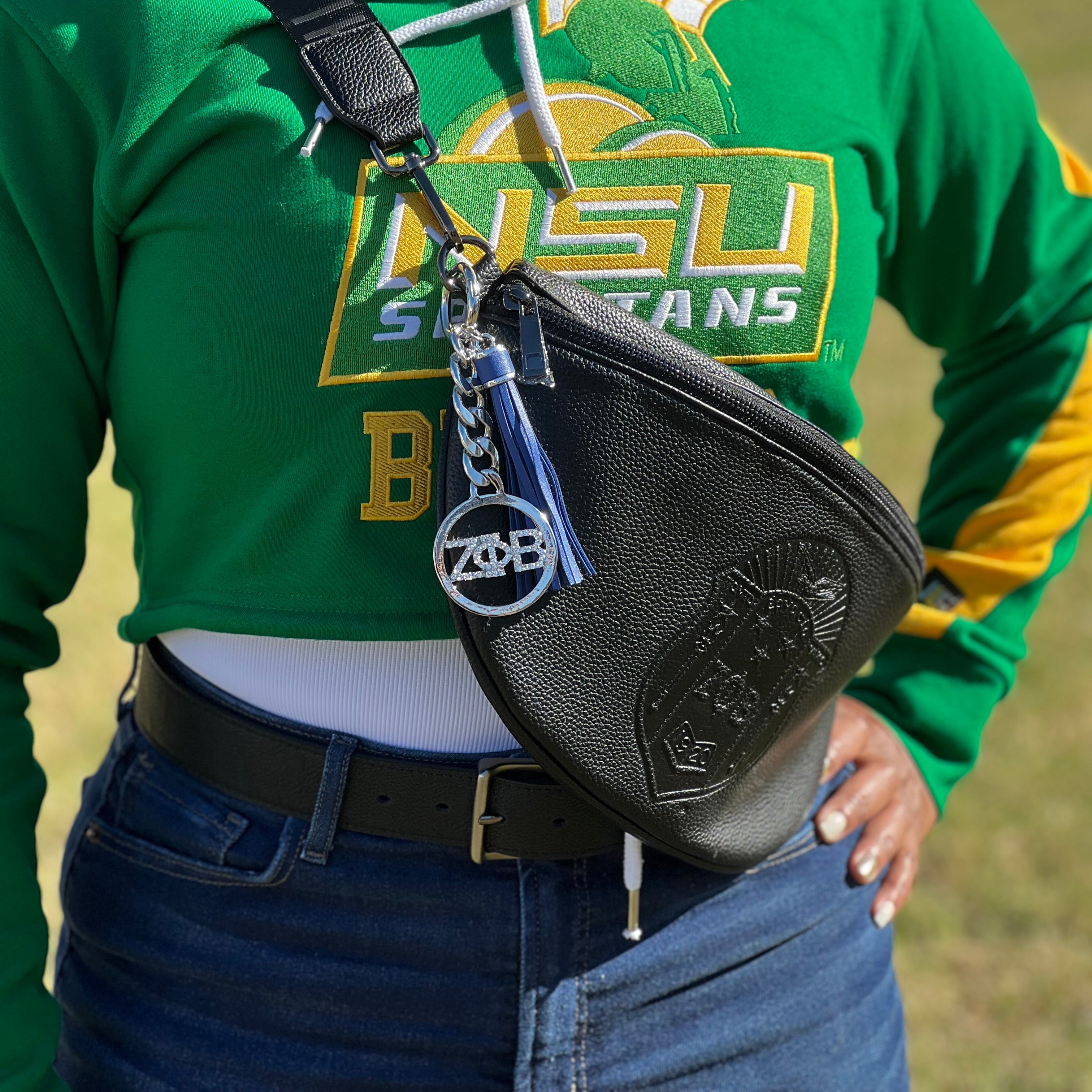 ZETA PHI BETA OVERSIZED FANNY BAG