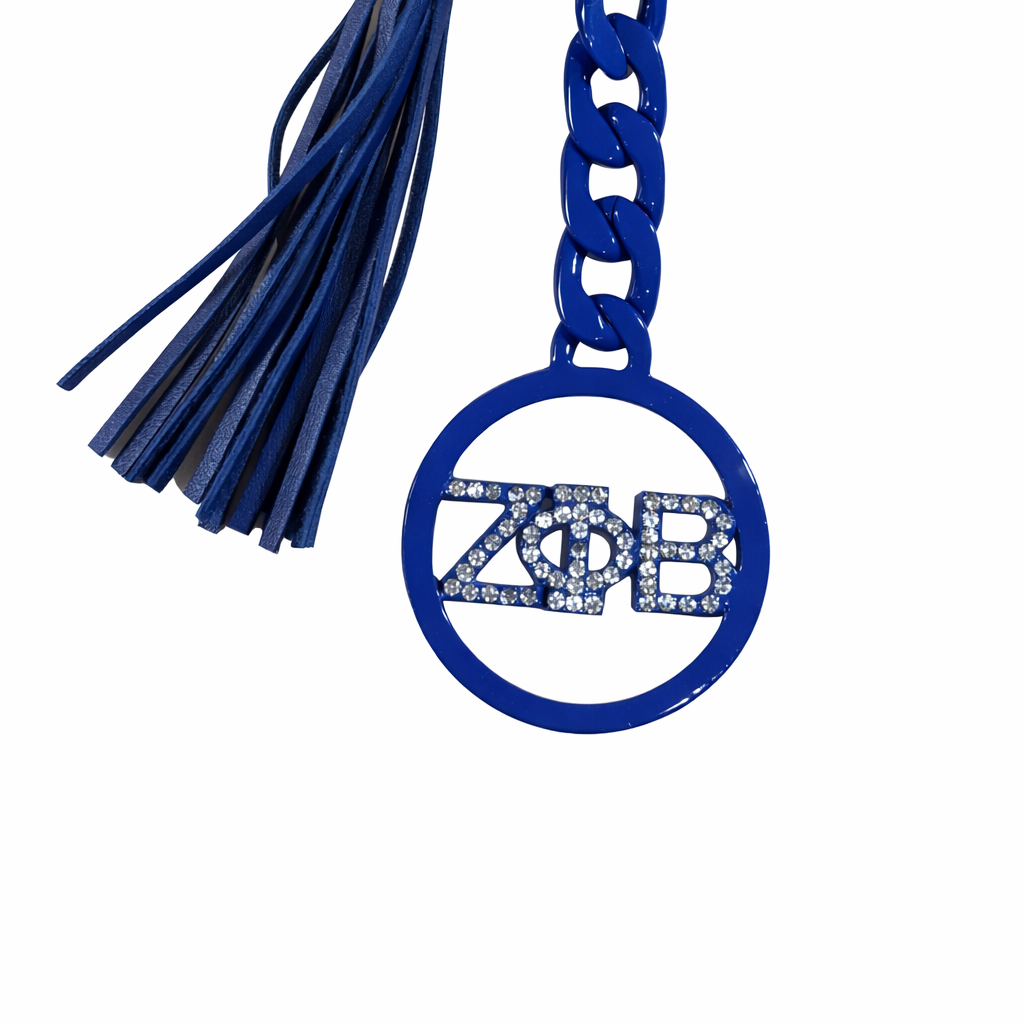 ZETA PHI BETA KEYCHAIN W/TASSEL