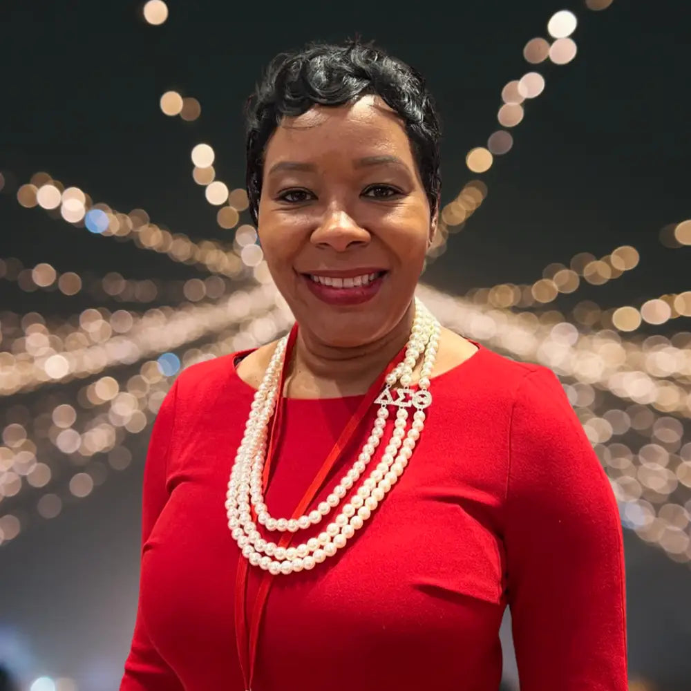 Delta Sigma Theta Three Strand Necklace (20’) Silver Greek Letter Necklaces