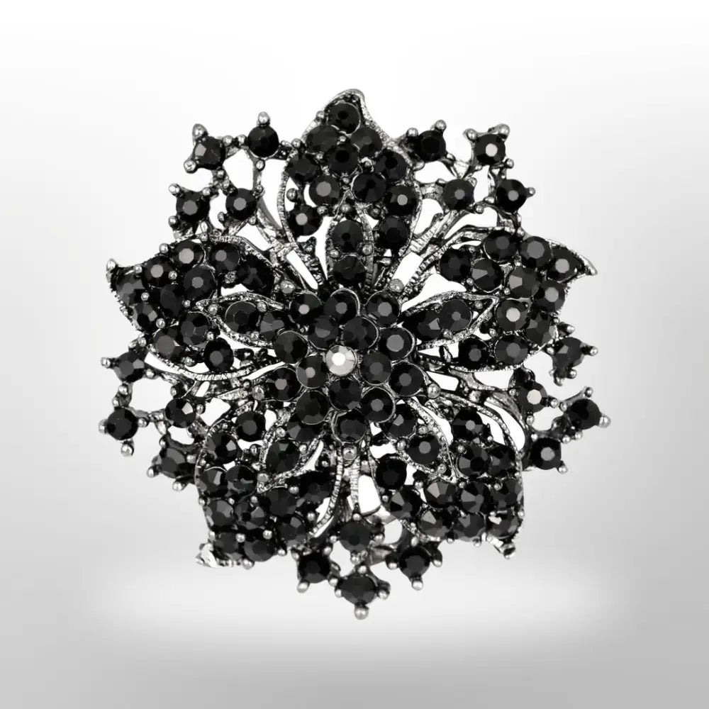 Rhinestone Brooch Black Brooches And Pins