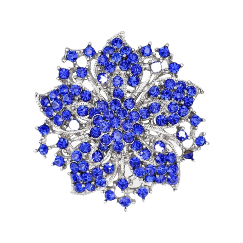 Rhinestone Brooch Blue Brooches And Pins