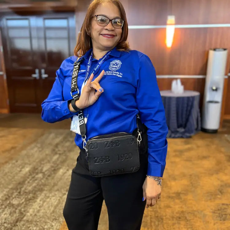Zeta Phi Beta Logo Crossbody Purses And Tote Bags