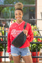 [ PRE-ORDER: WILL SHIP BY JUNE 30, 2026 ] DELTA SIGMA THETA OVERSIZED FANNY BAG
